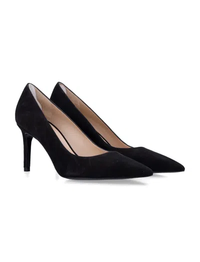 Stuart Weitzman Stuart Power 75 Pointed-toe Pumps  In Black