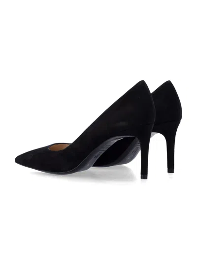 Stuart Weitzman Stuart Power 75 Pointed-toe Pumps  In Black