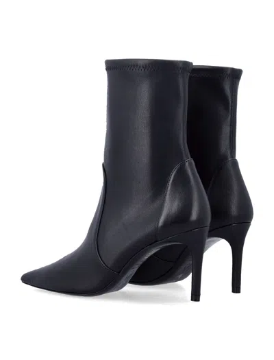 Stuart Weitzman Stuart Power 75 Stretch Sock Booties In Black