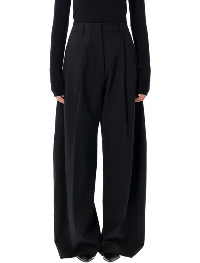 The Latest L-blend Tapered Pants With Dart In Black