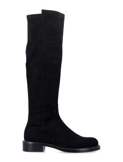 Stuart Weitzman Gisele Block Heel Knee High Boot In Black
