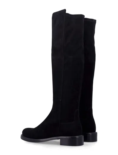 Stuart Weitzman Gisele Block Heel Knee High Boot In Black