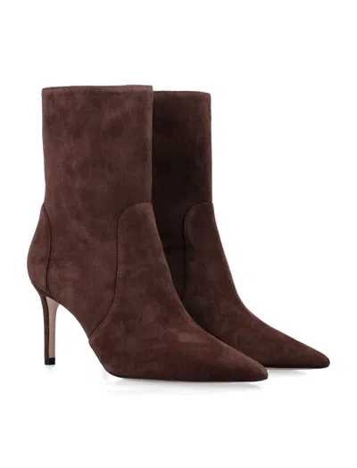 Stuart Weitzman 75mm Stuart Power Ankle Boots In Brown