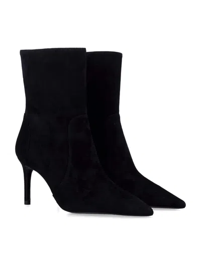 Stuart Weitzman Women Black Pointed Toe Boots, 5.5 Luxury Boots For Women Darveys In Black