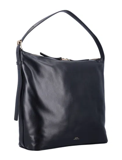 Apc Vera Maxi Shoulder Bag With Adjustable Strap In Black