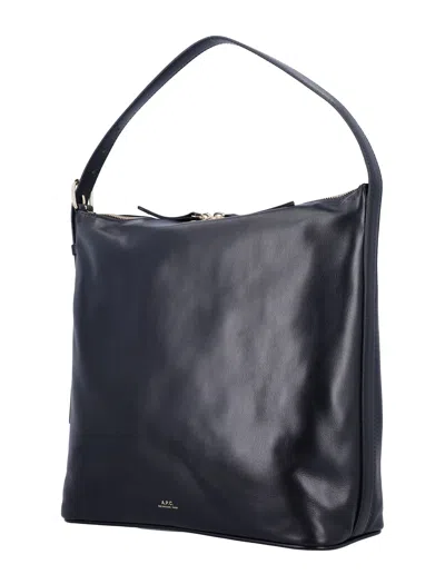 Apc Vera Maxi Shoulder Bag With Adjustable Strap In Black