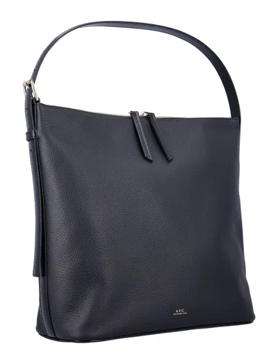 Apc A.p.c. Vera Leather Bag With Adjustable Strap In Black