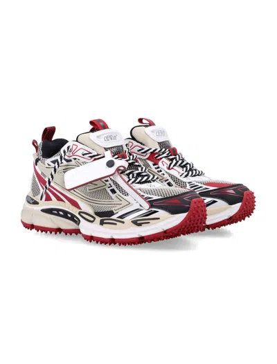 Off-white Sneakers With Mesh Upper And Rubber Sole In Multi