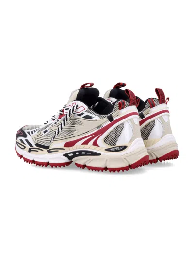 Off-white Sneakers With Mesh Upper And Rubber Sole In Multi