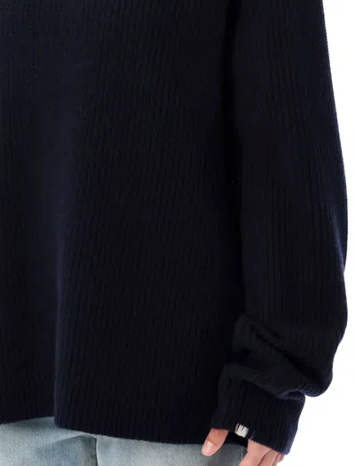 Extreme Cashmere Tes Long-sleeved Minimalist Pullover Sweater In Blue