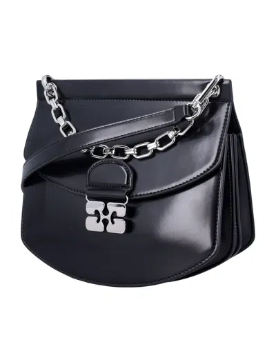 Ganni Apo-g Crossbody Bag In Black