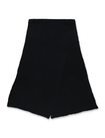 American Vintage Rectangular Soft Texture Scarf In Black