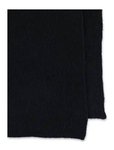 American Vintage Rectangular Soft Texture Scarf In Black