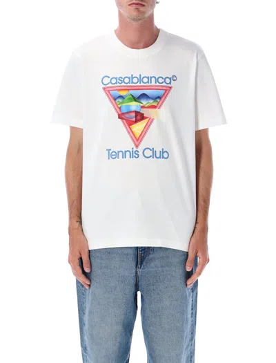 Casablanca Tennis Club Icon T-shirt In White