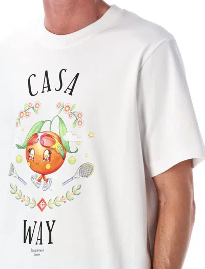 Casablanca Casa Way Orange Mascot Short Sleeve T-shirt