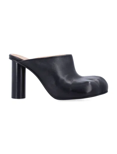 Jw Anderson J. W. Anderson Black Nappa Leather Paw Mules In Black