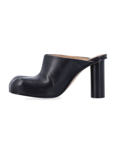 Jw Anderson J. W. Anderson Black Nappa Leather Paw Mules In Black