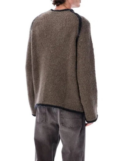 Our Legacy Rider Roundneck Shirt Steel Mohair In Gray