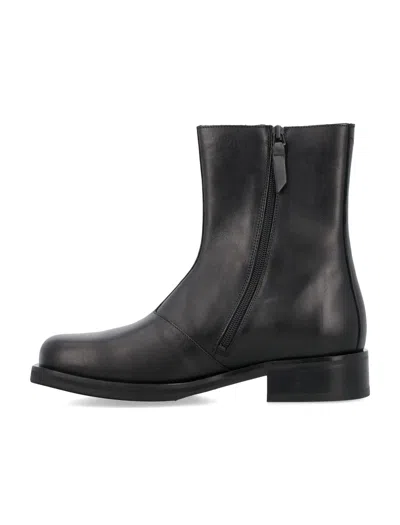 Our Legacy Camion Leather Boots With Zip In Black