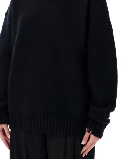 Extreme Cashmere Crew-neck Long-sleeve Sweater In Black