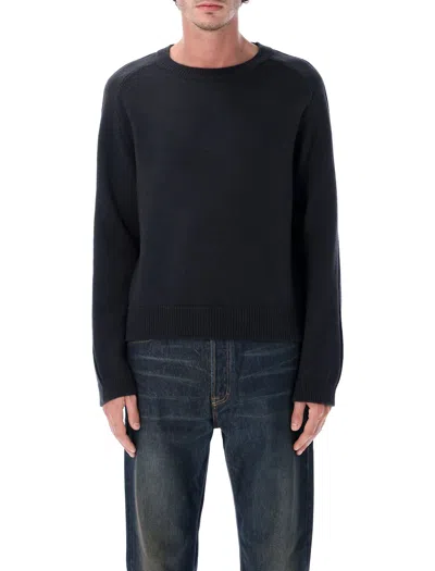 Our Legacy Merino Wool Crewneck Sweater In Black