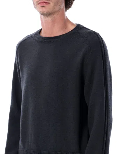 Our Legacy Merino Wool Crewneck Sweater In Black