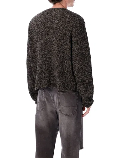 Our Legacy Brown Textured Wool Cardigan In Brown