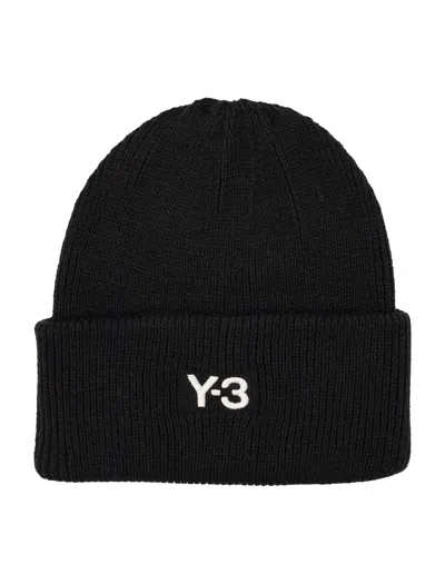 Y-3 Classic Beanie With A Stitched Label At The Front In Black