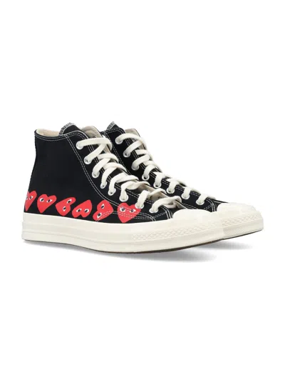Comme Des Garçons Multi Heart Hi Top In Black