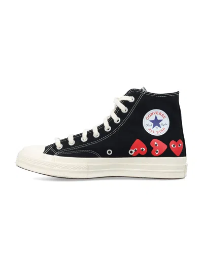 Comme Des Garçons Multi Heart Hi Top In Black
