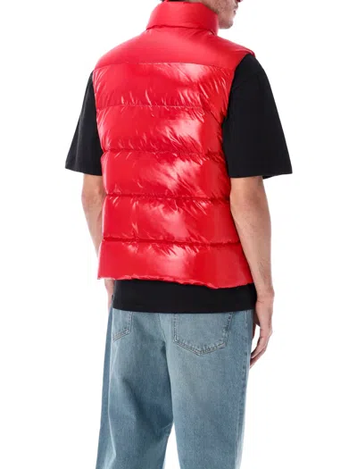 Pyrenex High Collar Sleeveless Vest In Red
