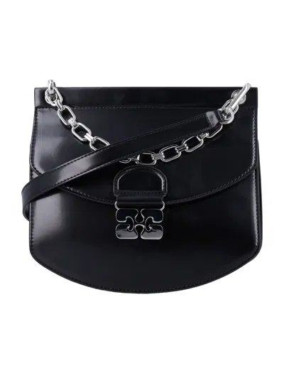Ganni Apo-g Crossbody Bag In Black