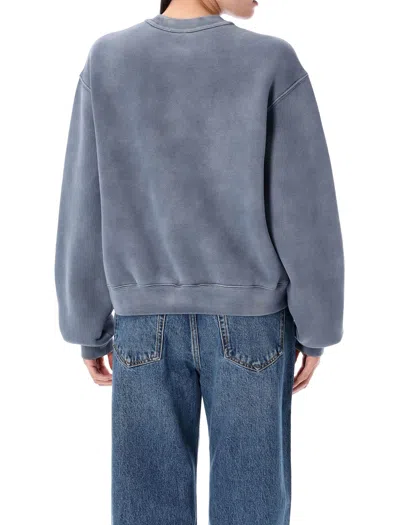 Alexander Wang T T By Alexander Wang Puff Logo Sweatshirt In Blue
