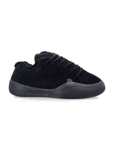 Erl Suede Vamp Sneakers In Black