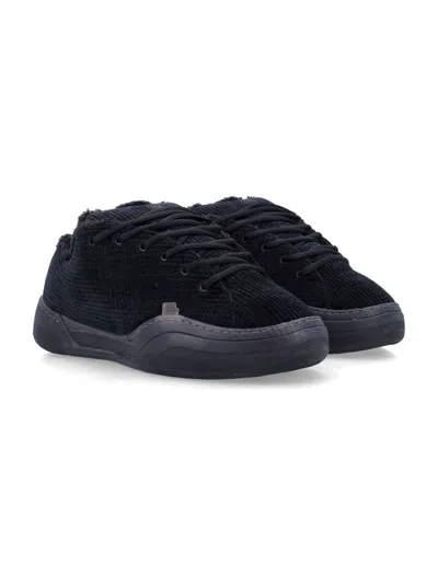 Erl Suede Vamp Sneakers In Black