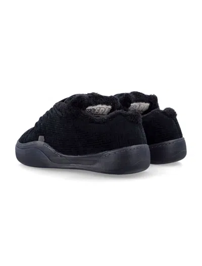 Erl Suede Vamp Sneakers In Black