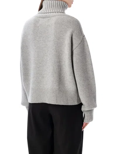 Extreme Cashmere Roll-neck Long-sleeve Sweater In Gray