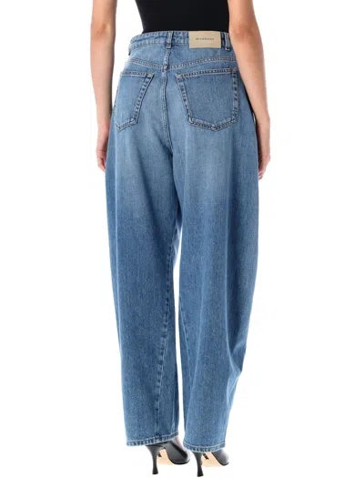 Givenchy Cocoon Logo-patch Jeans In Blue