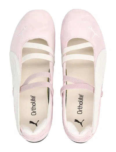Puma Speedcat Leather Ballerina Flats In Pink