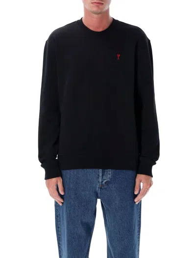 Ami Alexandre Mattiussi Navy Blue Ami De Coeur Sweater In Black