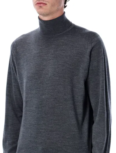 John Smedley Cherwell Extra Fine Merino Wool Roll Neck Jumper In Gray