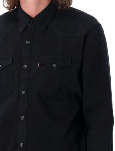 Levi's Levis Barstow Western Long Sleeved Shirt Black In Black