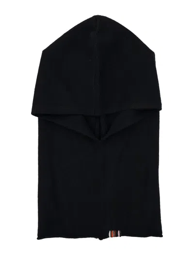 Extreme Cashmere Fitted Black Balaclava With Minimalist Design In Black
