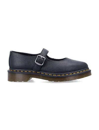 Dr. Martens Shoe Mary Jane Elphie Mj Black Virginia In Black