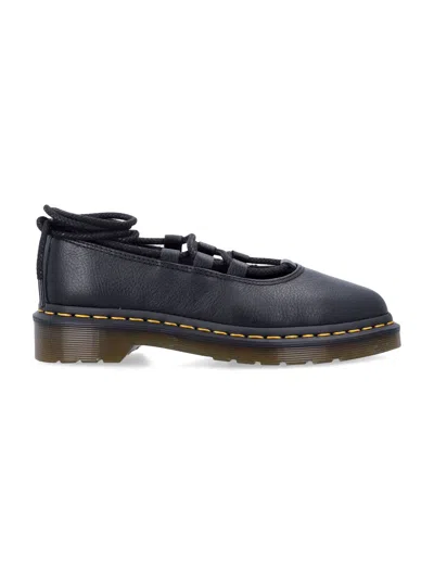 Dr. Martens Elphie Leather Ballet Flat Women In Black