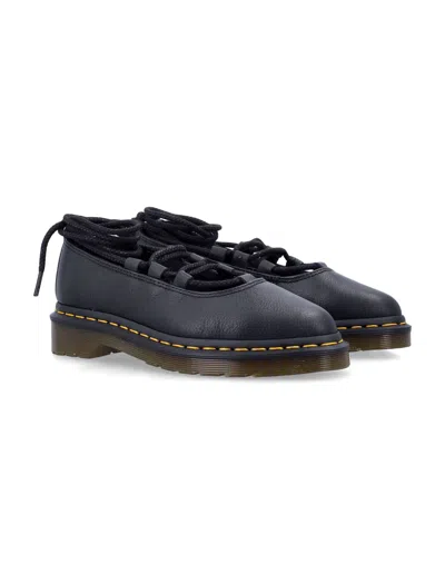 Dr. Martens Elphie Leather Ballet Flat Women In Black