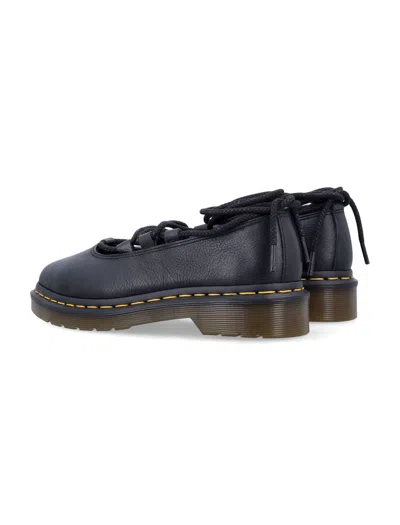Dr. Martens Elphie Leather Ballet Flat Women In Black