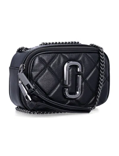 Marc Jacobs The Snapshot Quilted Leather Bag In Black
