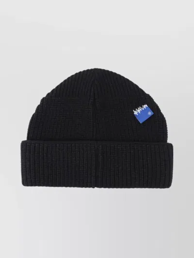 Ader Error Significant Trs Wool Blend Beanie In Black