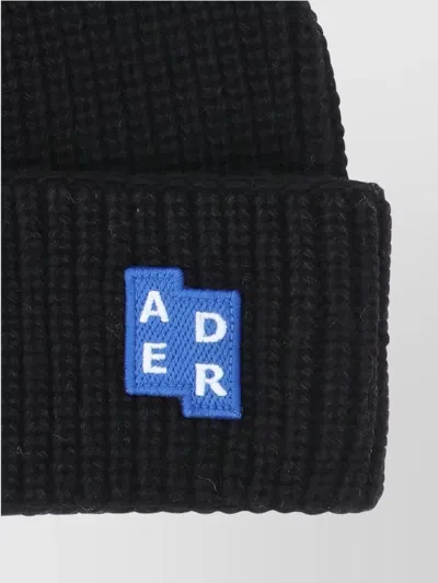 Ader Error Significant Trs Wool Blend Beanie In Black